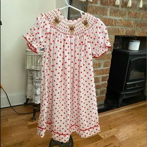 NWT Smocked Runway Toddler Girls Smocked Christmas Dress size 3